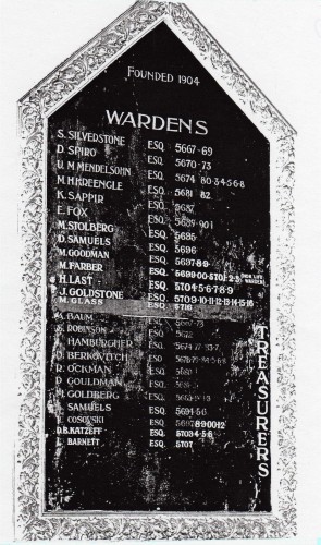 Wardens & Treasurers Board CHR
